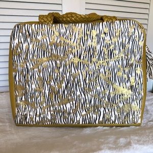 Vintage Reign Mustard and Zebra Print Leather Bag